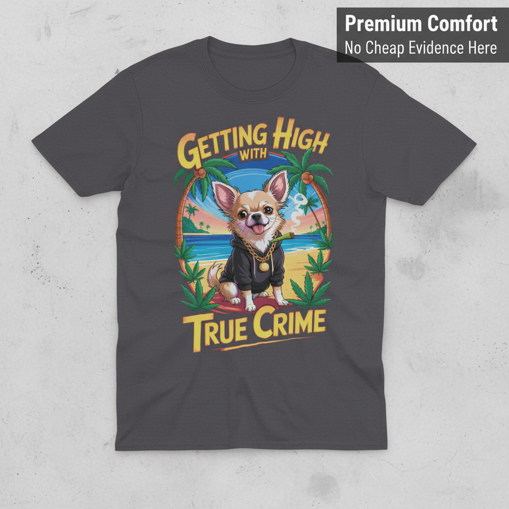 Getting High with True Crime T-Shirt_clean