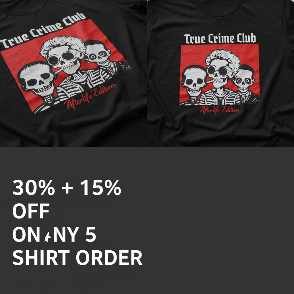 True Crime Club - Afterlife Edition T-shirt_4_panel
