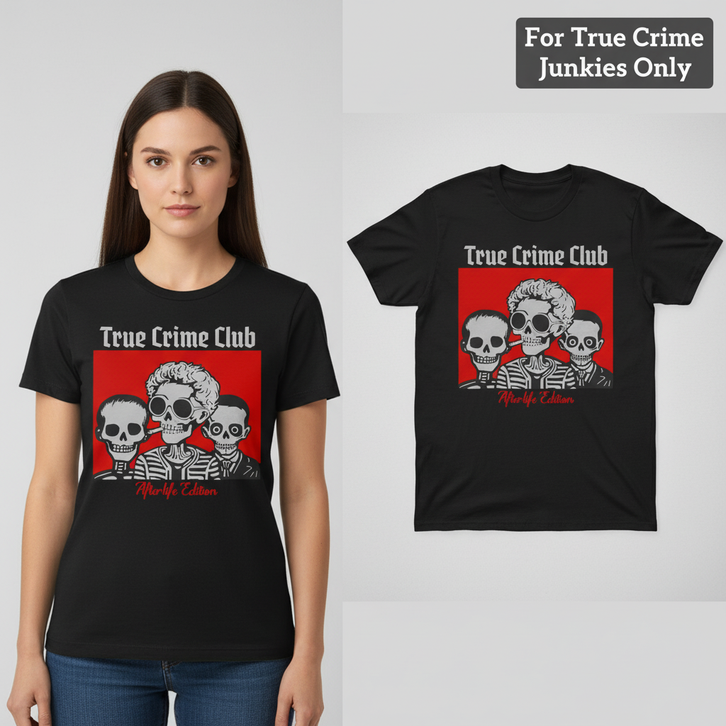 True Crime Club - Afterlife Edition T-shirt_model_flat