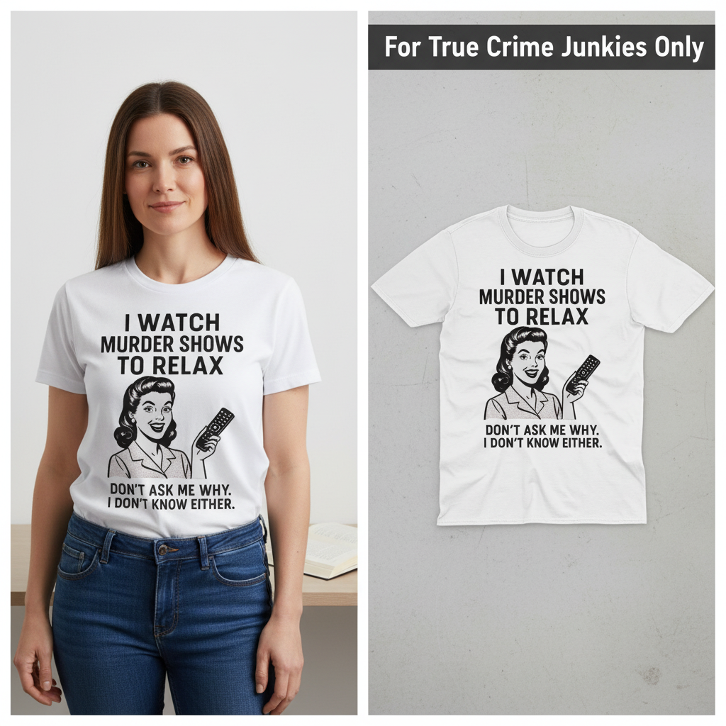 Murder Shows & Chill T-Shirt_model_flat