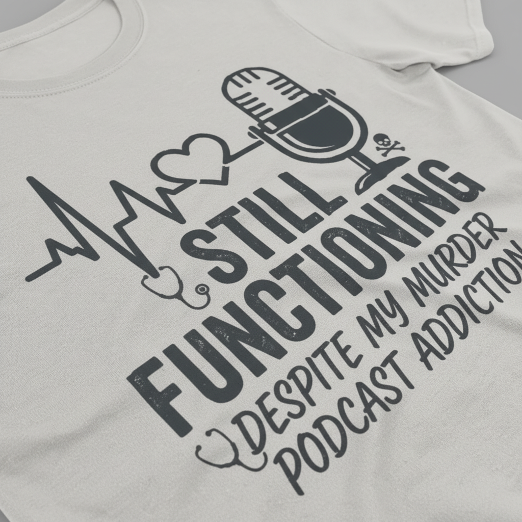Still Functioning Murder Podcast T-Shirt__detail