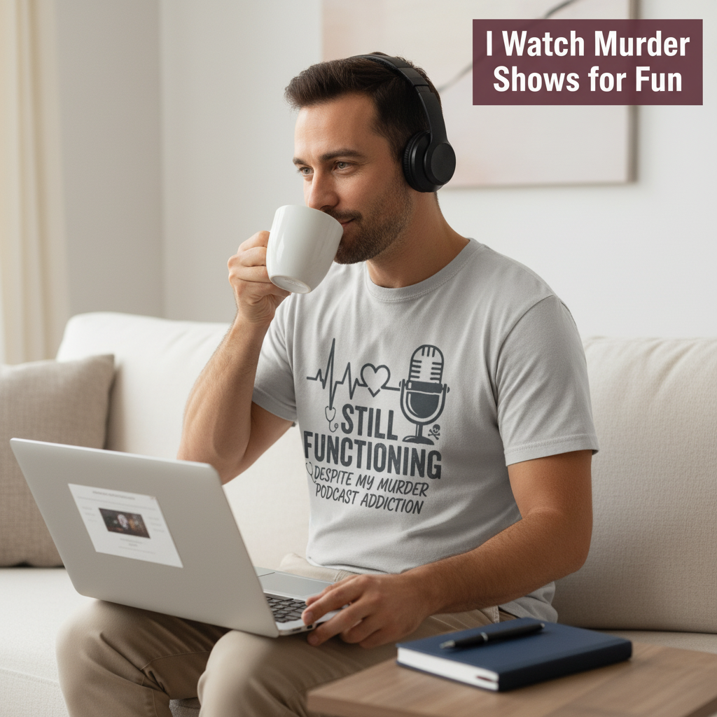 Still Functioning Murder Podcast T-Shirt__use