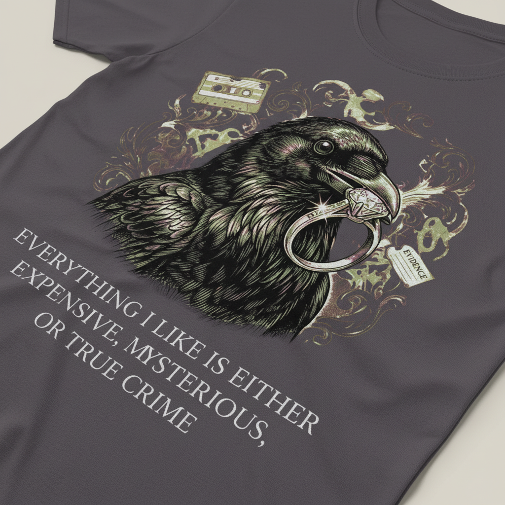 True Crime Raven T-Shirt__detail
