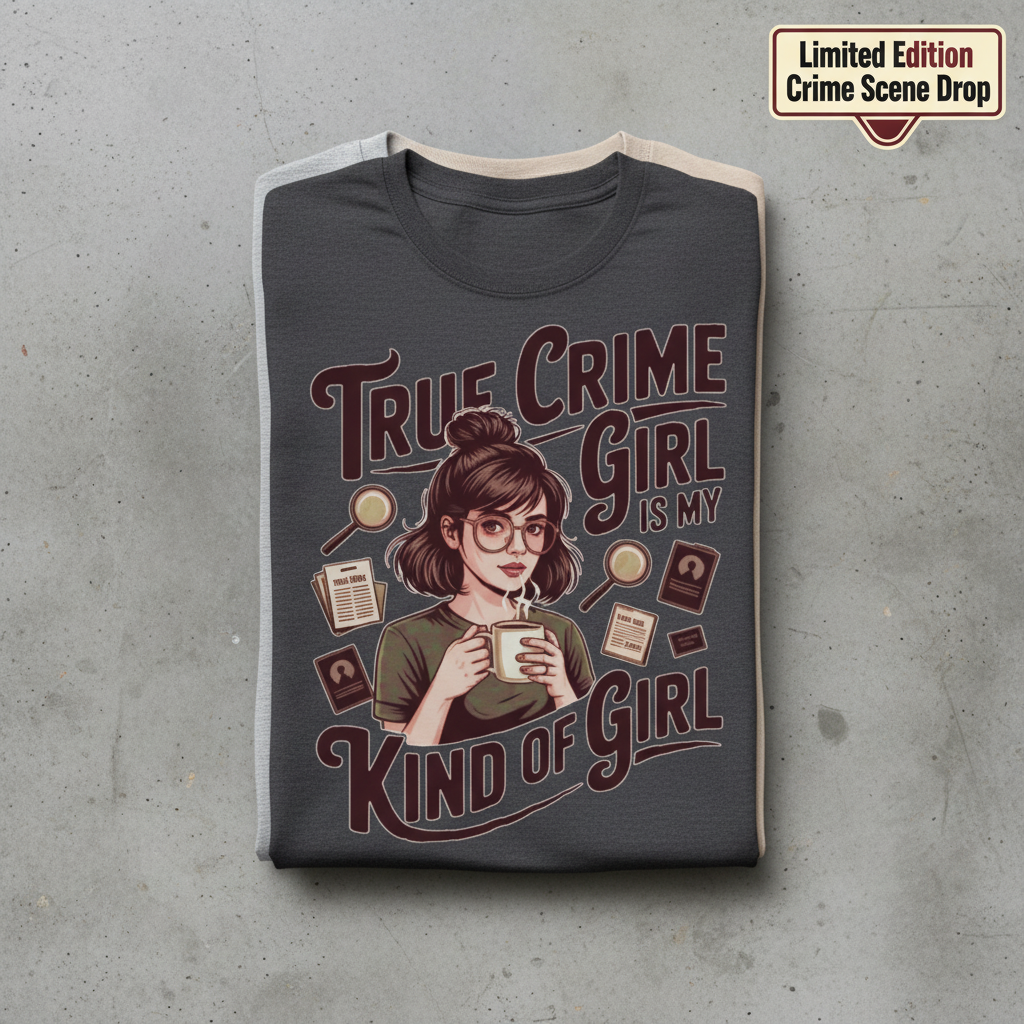 True Crime Girl T-Shirt_stacked_flatlay