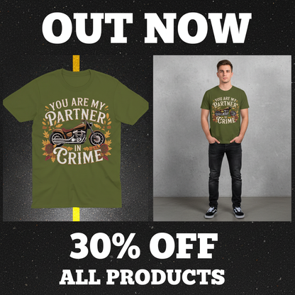 Partner in Crime Motorcycle T-Shirt_pet_companion