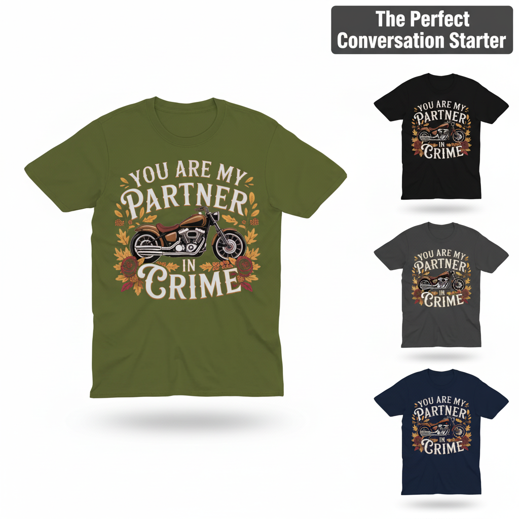 Partner in Crime Motorcycle T-Shirt_color_hero