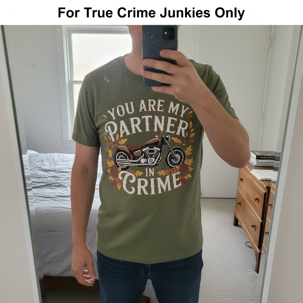 Partner in Crime Motorcycle T-Shirt_mirror_selfie