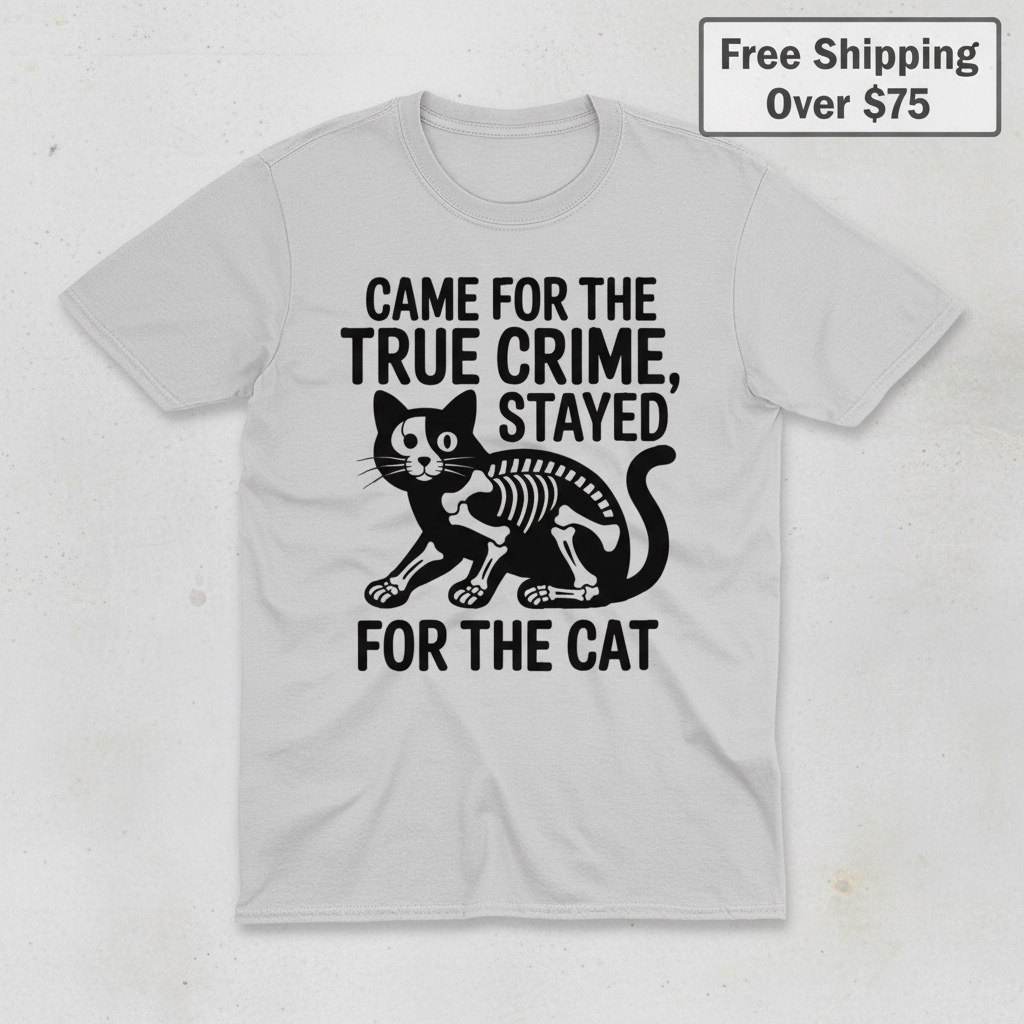 True Crime Cat Lover T-Shirt_clean