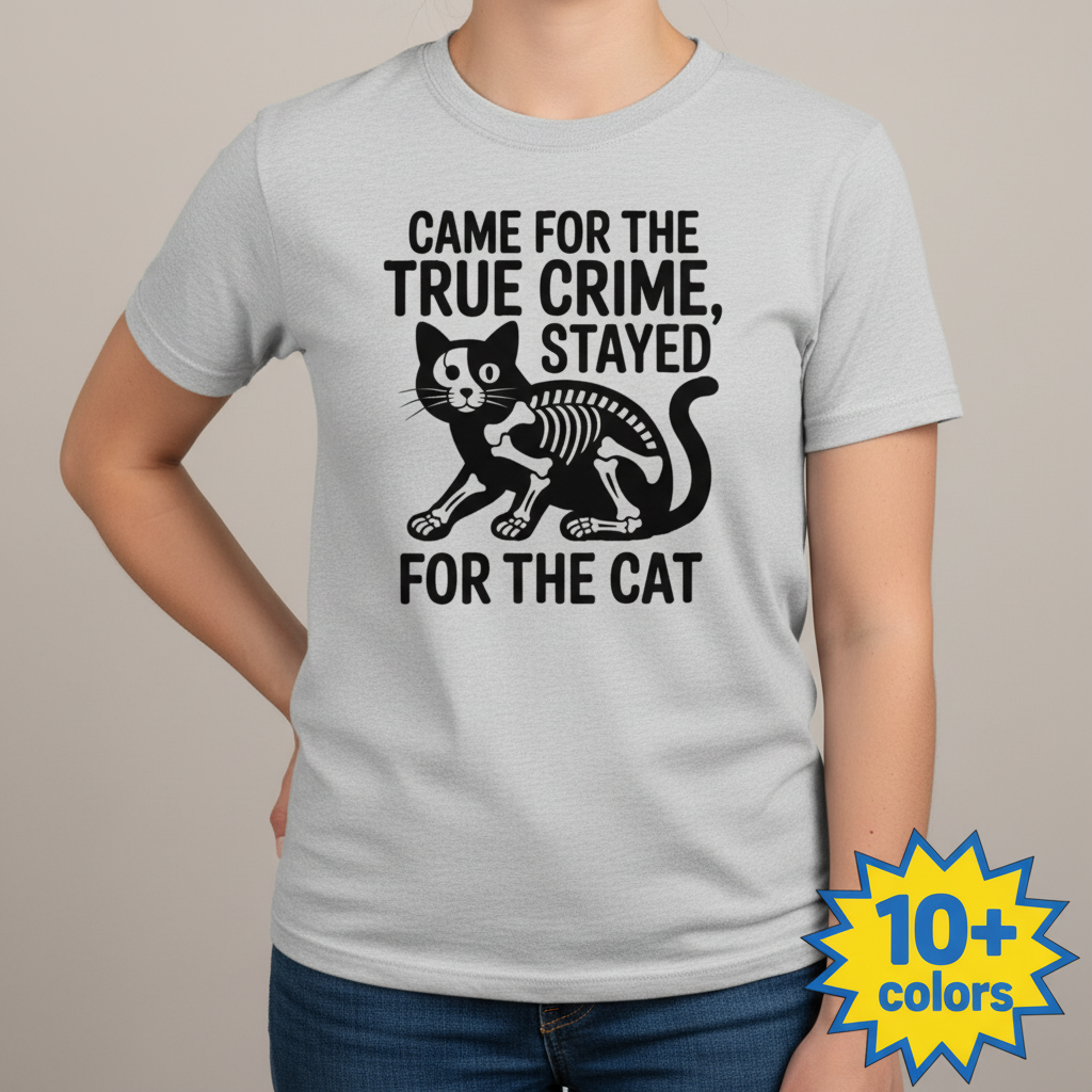True Crime Cat Lover T-Shirt_badge