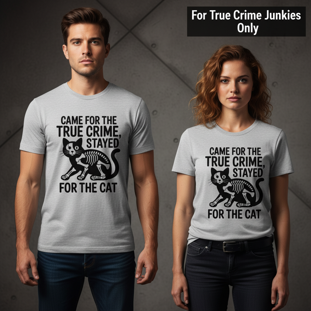 True Crime Cat Lover T-Shirt_stoic