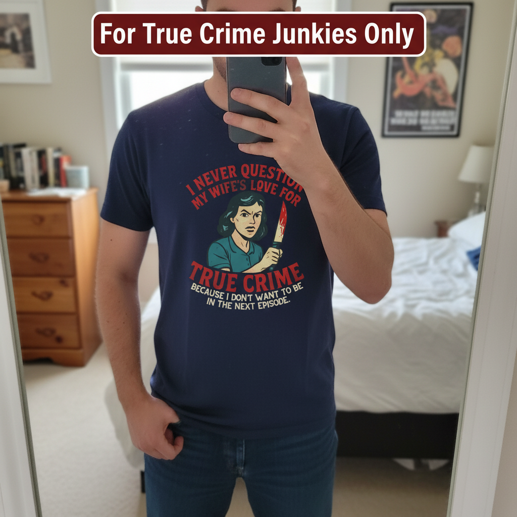 True Crime Wife T-Shirt_mirror_selfie