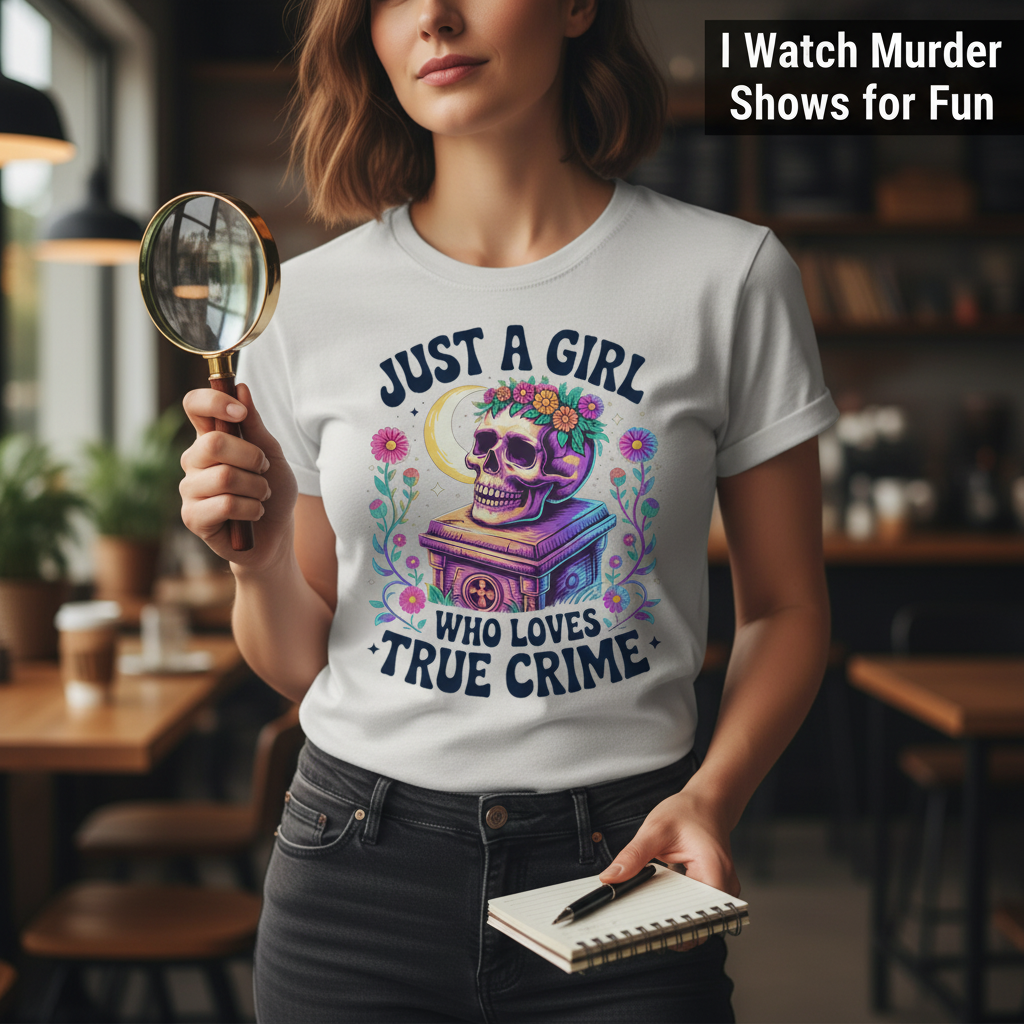 Just a Girl Who Loves True Crime T-Shirt_prop_inteact