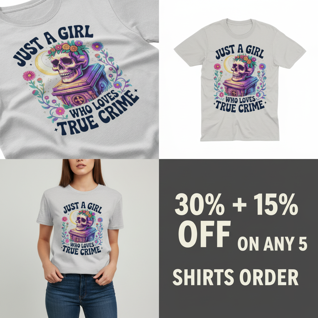 Just a Girl Who Loves True Crime T-Shirt_4_panel