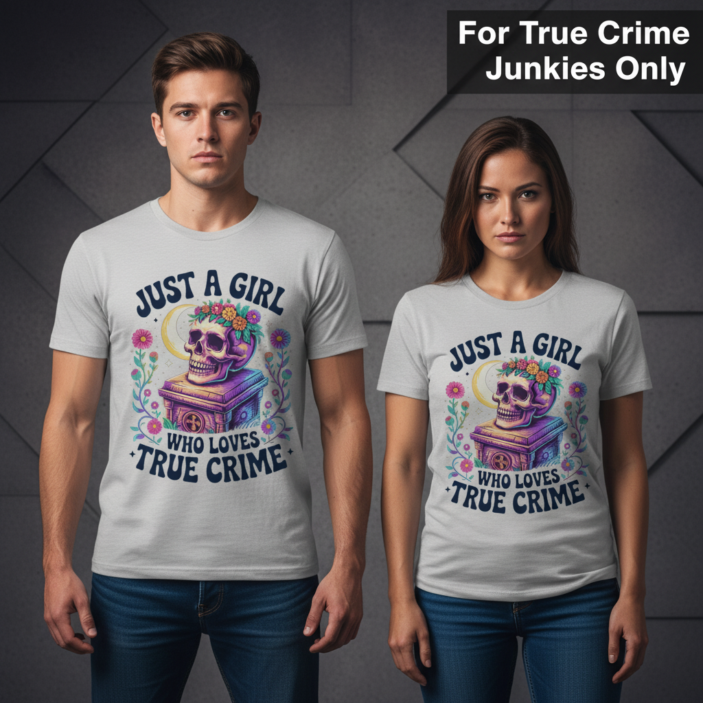 Just a Girl Who Loves True Crime T-Shirt_stoic