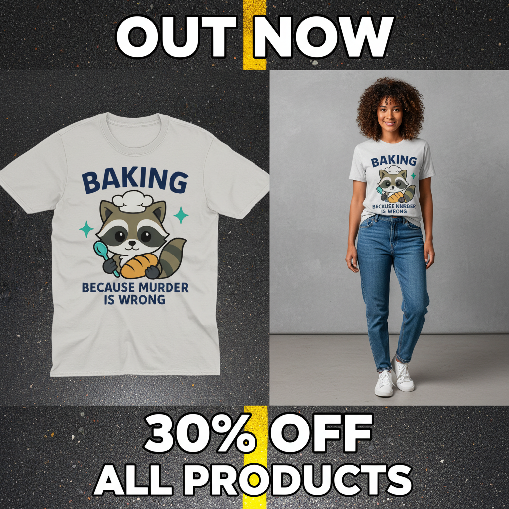 Baking Because Murder Is Wrong T-Shirt_pet_companion
