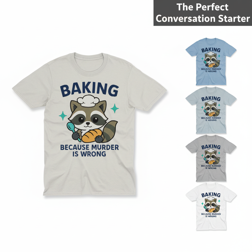Baking Because Murder Is Wrong T-Shirt_color_hero