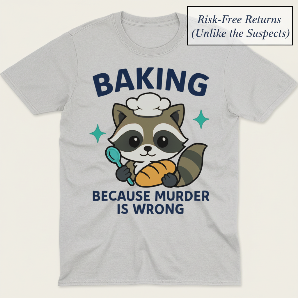 Baking Because Murder Is Wrong T-Shirt_clean