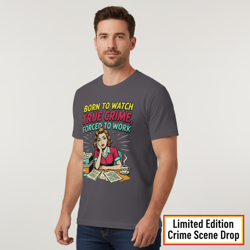 Born to Watch True Crime T-Shirt__space