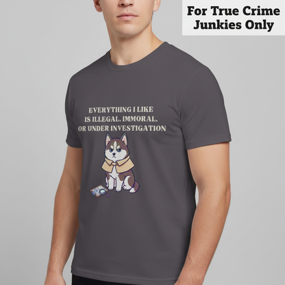 Illegal Husky Detective T-Shirt__hero