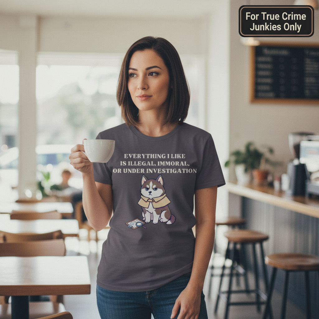 Illegal Husky Detective T-Shirt__lifestyle