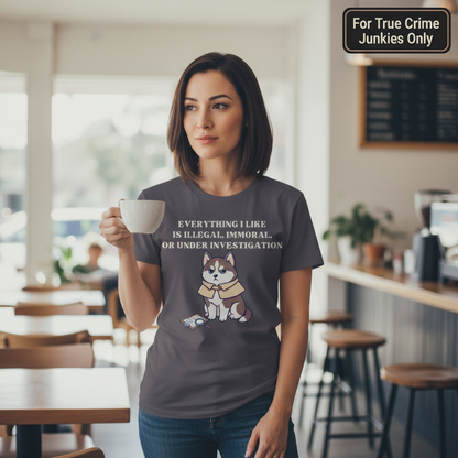 Illegal Husky Detective T-Shirt__lifestyle