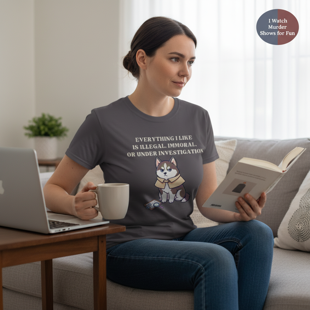 Illegal Husky Detective T-Shirt__use
