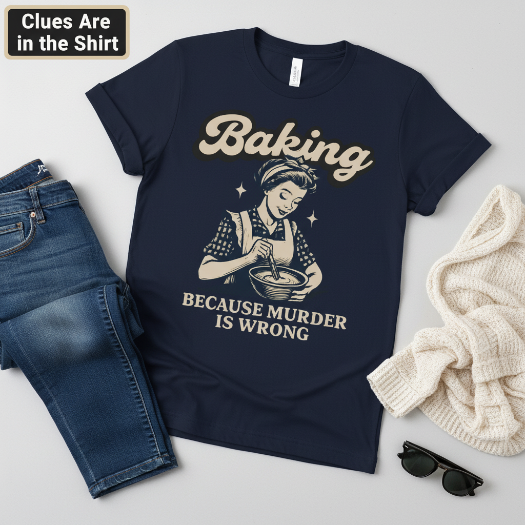 Baking Because Murder Is Wrong T-Shirt__pair