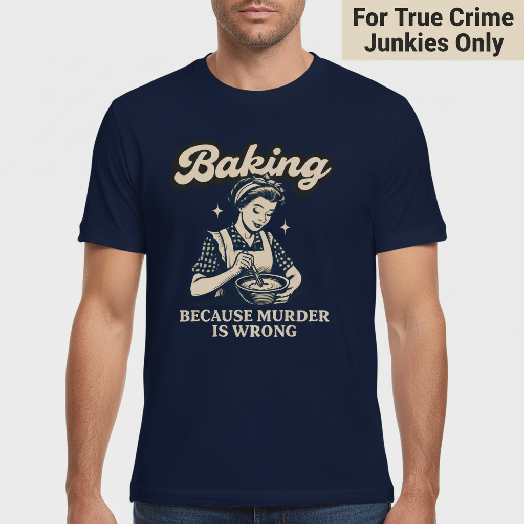 Baking Because Murder Is Wrong T-Shirt__hero