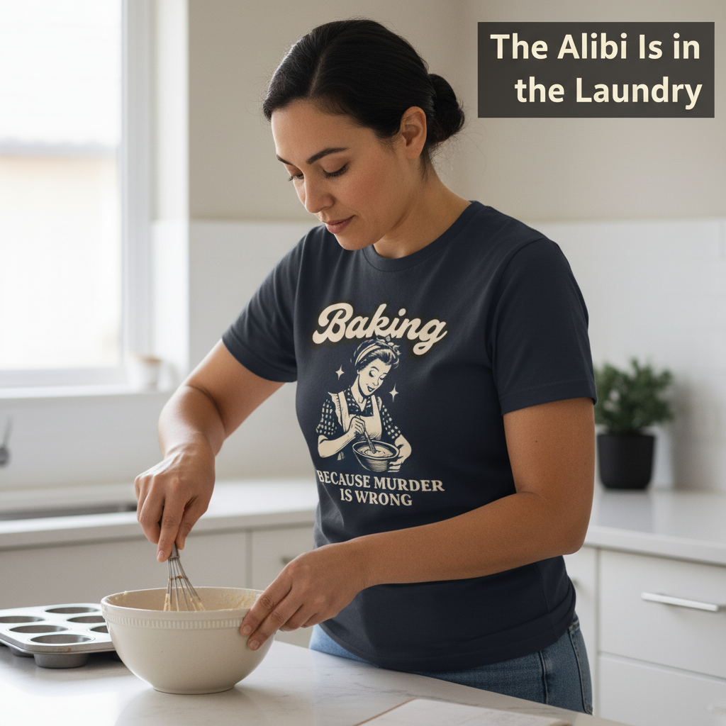 Baking Because Murder Is Wrong T-Shirt__use