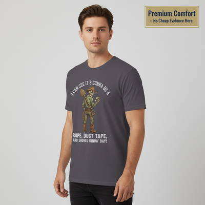 Rope, Duct Tape & Shovel T-Shirt__benefit