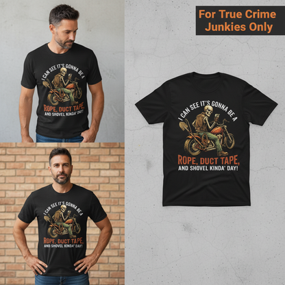 Biker Rope, Duct Tape & Shovel T-Shirt_3_panel