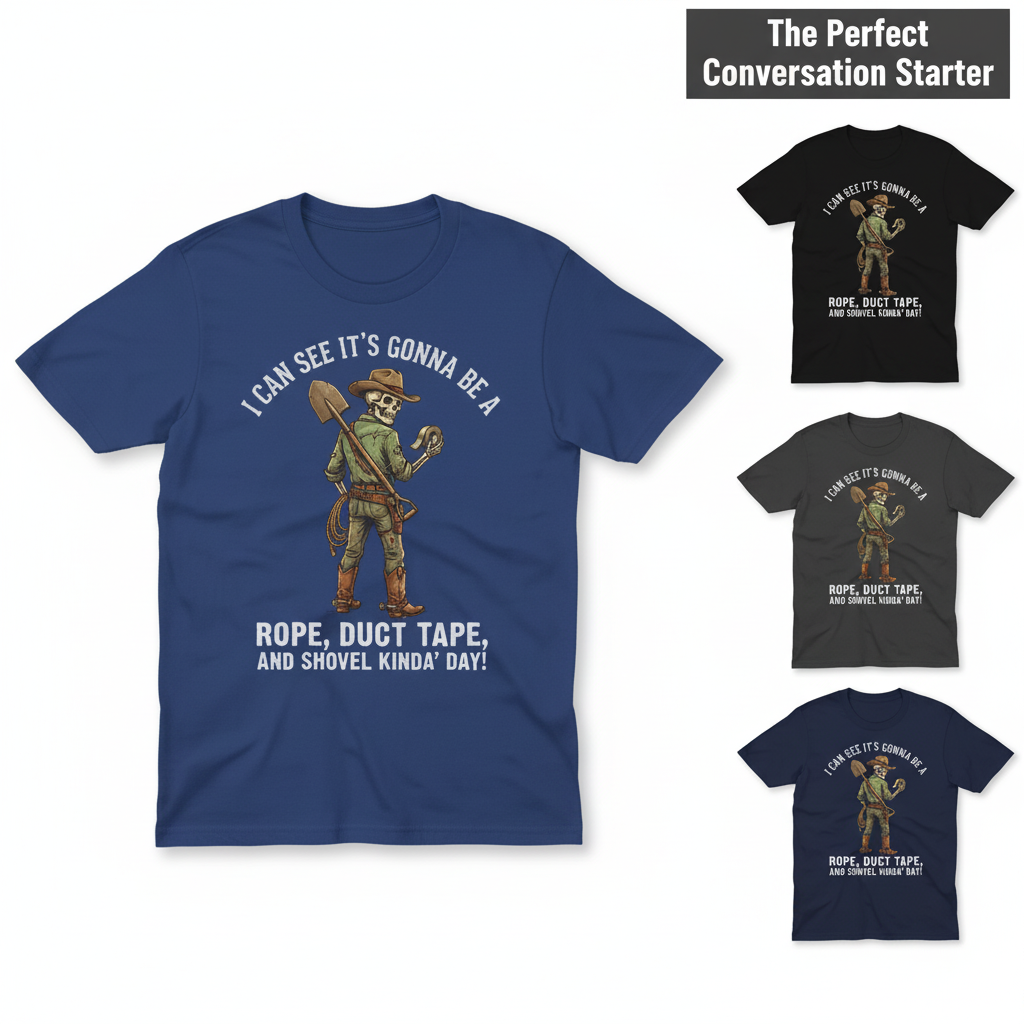Rope, Duct Tape & Shovel T-Shirt_color_hero