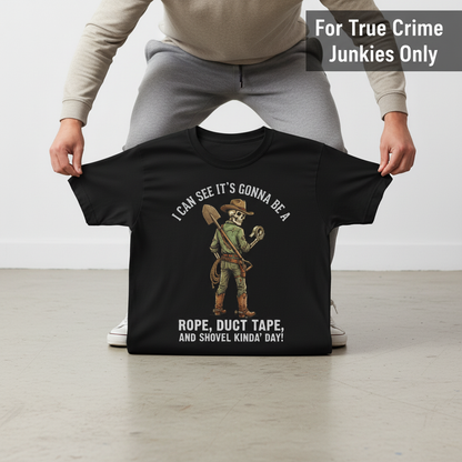 Rope, Duct Tape & Shovel T-Shirt_dangle