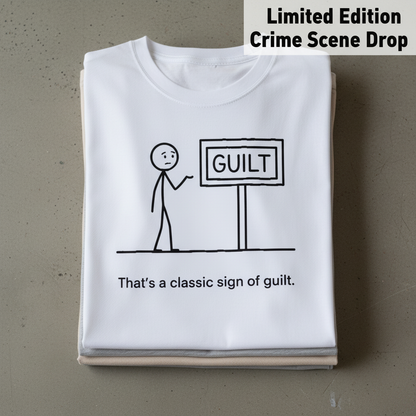 Classic Sign of Guilt T-Shirt_stacked_flatlay