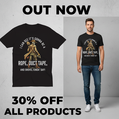 Rope, Duct Tape, and Shovel T-Shirt_pet_companion
