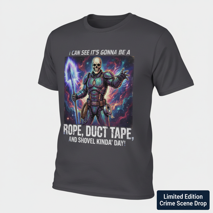 Rope, Duct Tape & Shovel T-Shirt__space