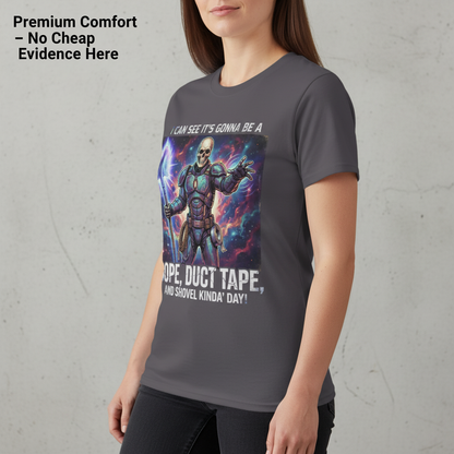 Rope, Duct Tape & Shovel T-Shirt__benefit