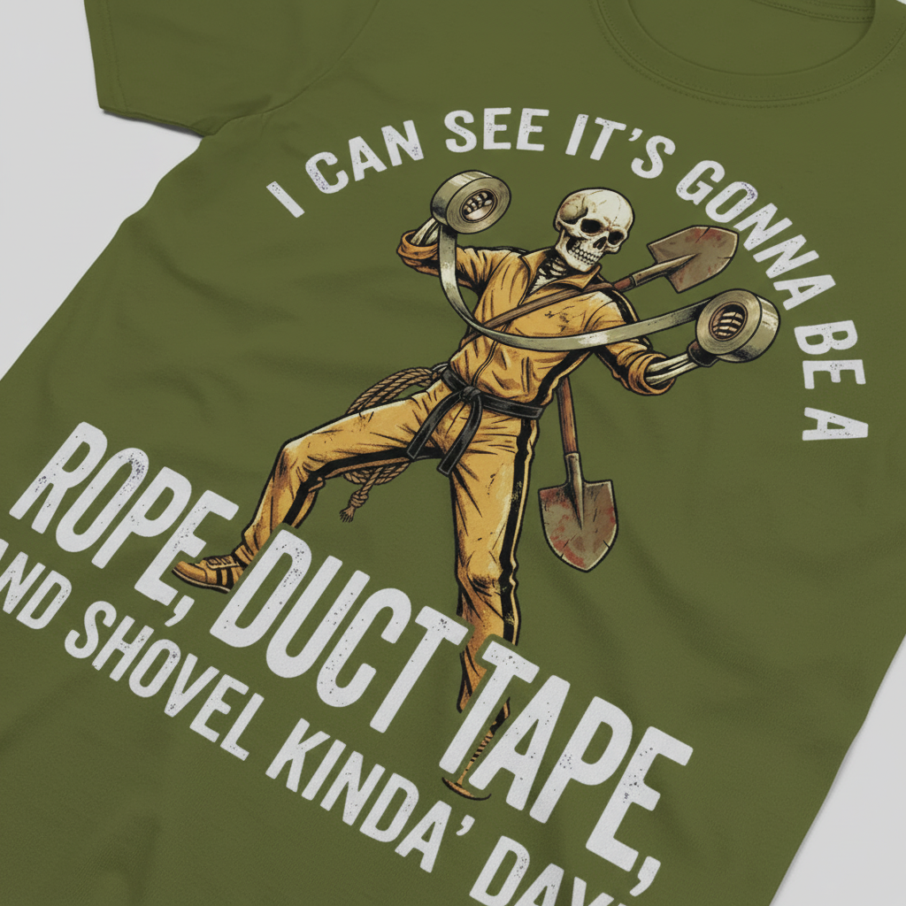 Rope, Duct Tape & Shovel T-Shirt__detail