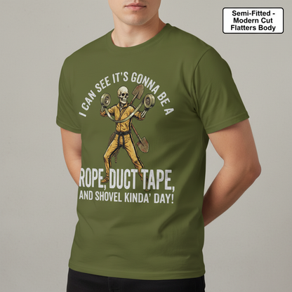 Rope, Duct Tape & Shovel T-Shirt__benefit