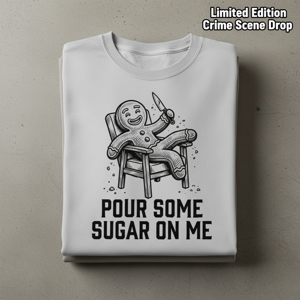 Sugar-Crazed Gingerbread T-Shirt_stacked_flatlay