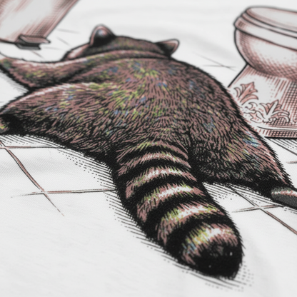 Trash Raccoon Hangover T-Shirt__detail