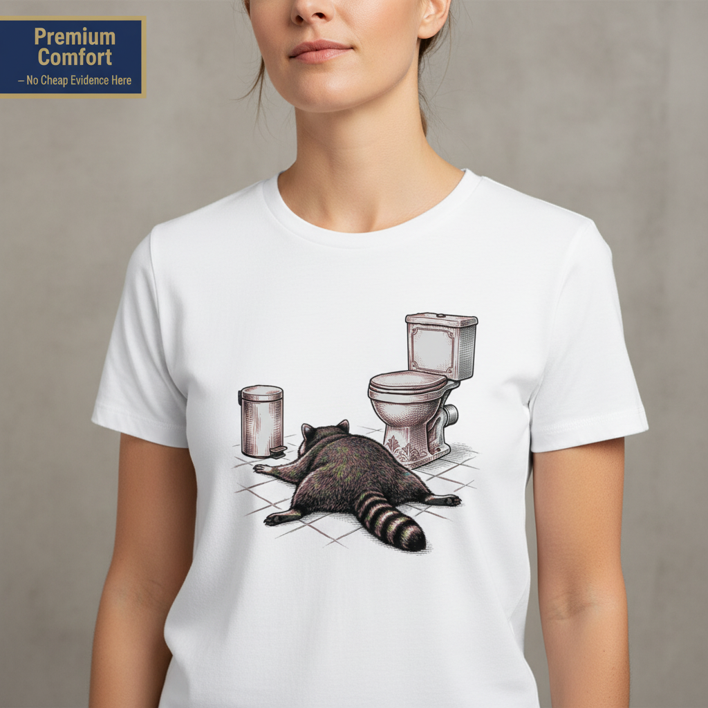 Trash Raccoon Hangover T-Shirt__benefit