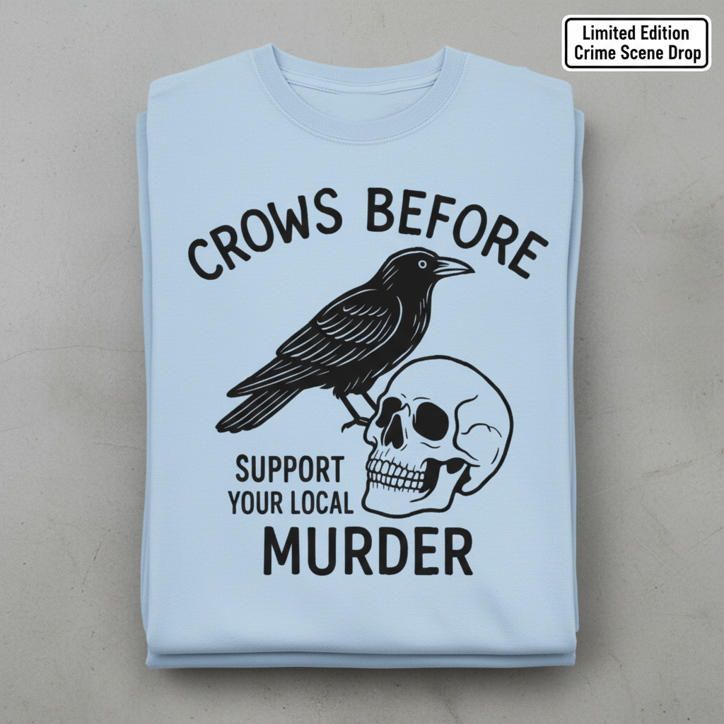 Support Your Local Murder T-Shirt_stacked_flatlay