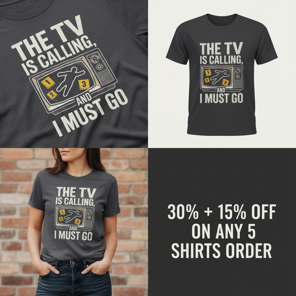 The TV Is Calling T-Shirt_4_panel