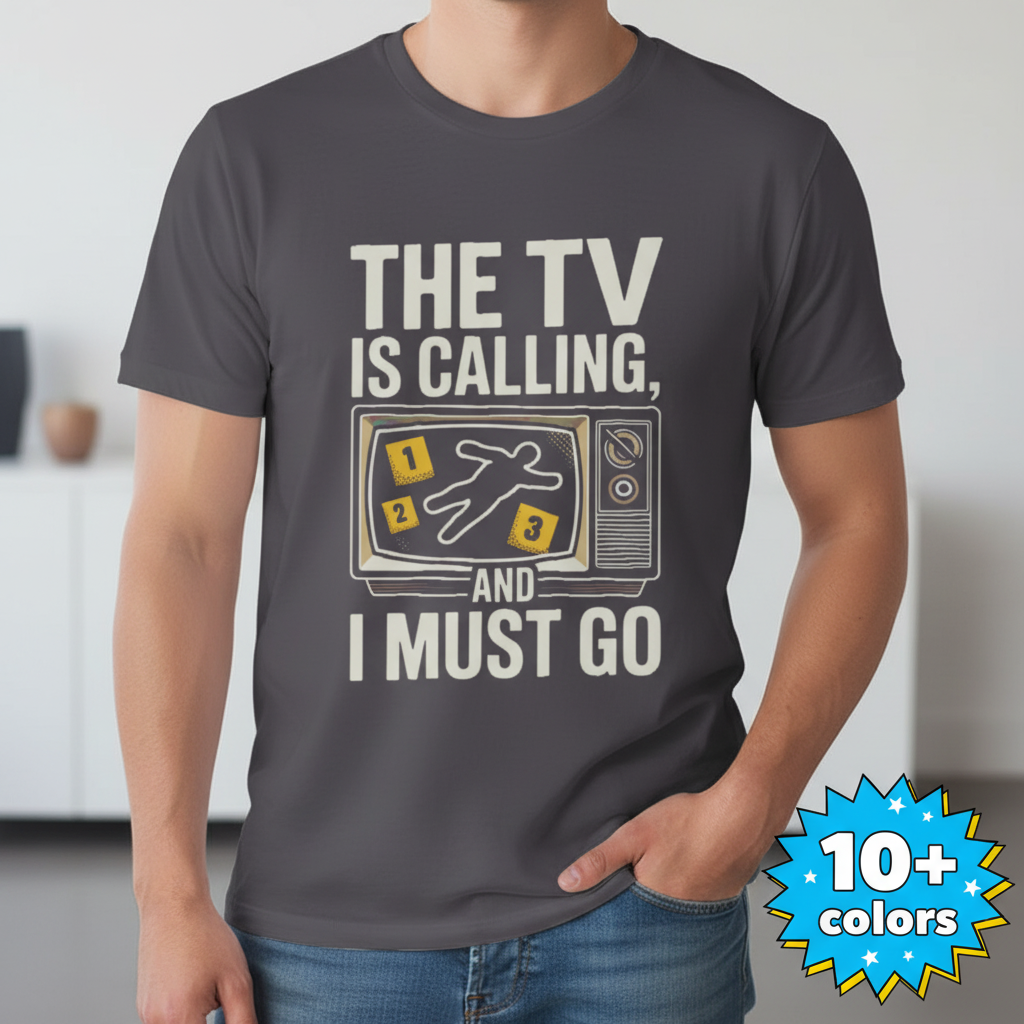 The TV Is Calling T-Shirt_badge