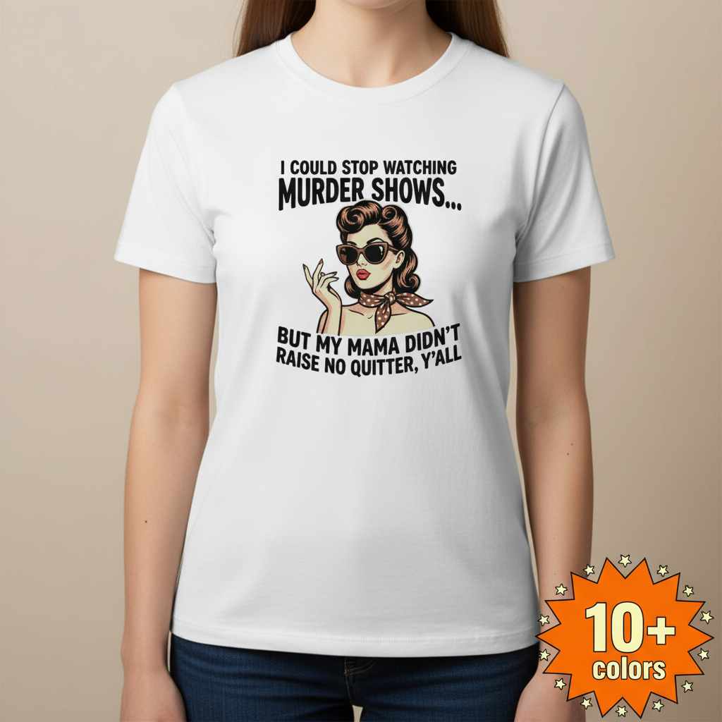 Murder Show Addict T-Shirt_badge