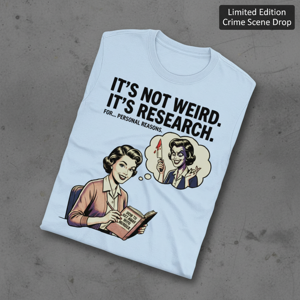 It's Not Weird, It's Research T-Shirt_fold_tilt