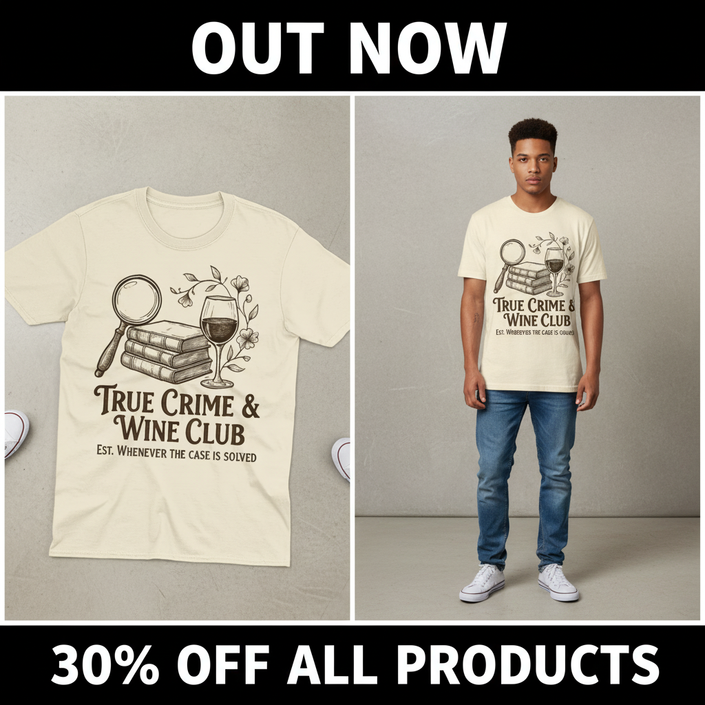True Crime & Wine Club T-Shirt_pet_companion