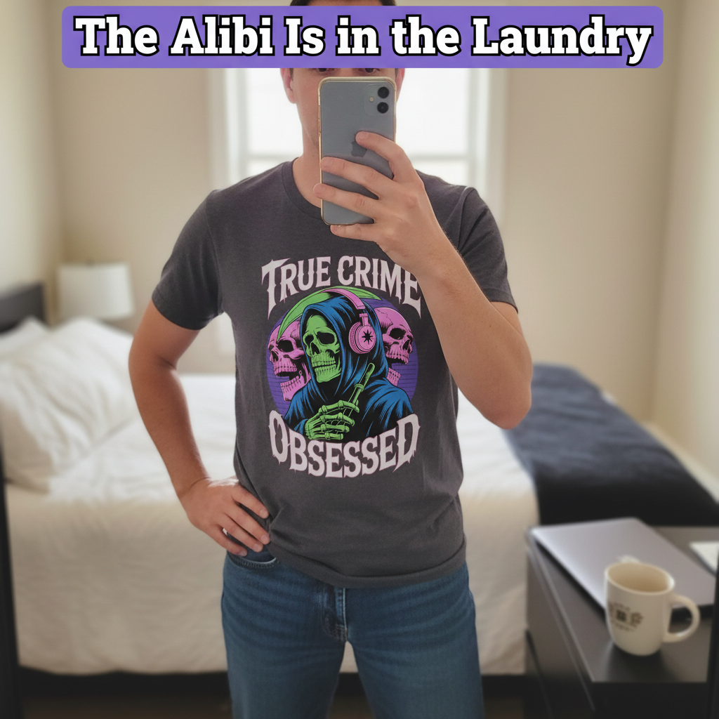 True Crime Obsessed T-Shirt_mirror_selfie