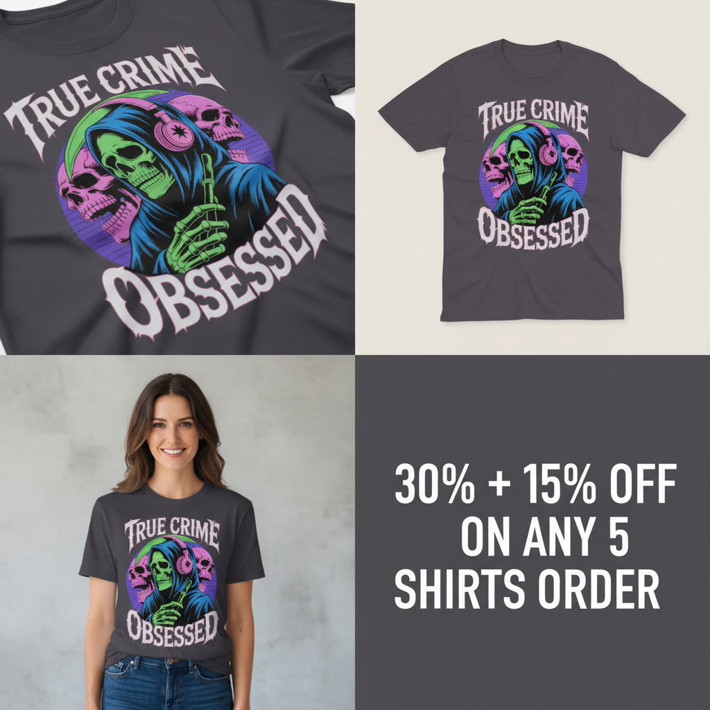 True Crime Obsessed T-Shirt_4_panel